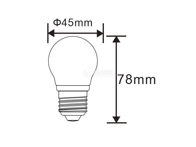 LED лампа BA18-0420, 4W, 220-240VAC, E27, топлобяла 1